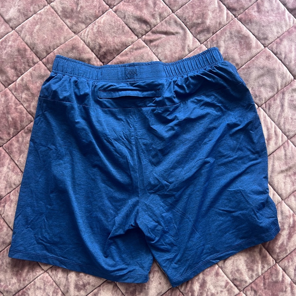 RHONE Men’s Athletic Shorts Blue Performance Shorts 6.5” lined running shorts M - Picture 3 of 6
